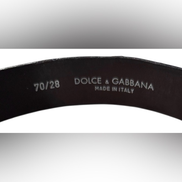 Dolce & Gabbana Animal Print Belt with Silver DG Buckle